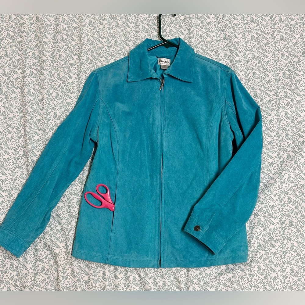 Chico’s 100% Leather Jacket Size 1